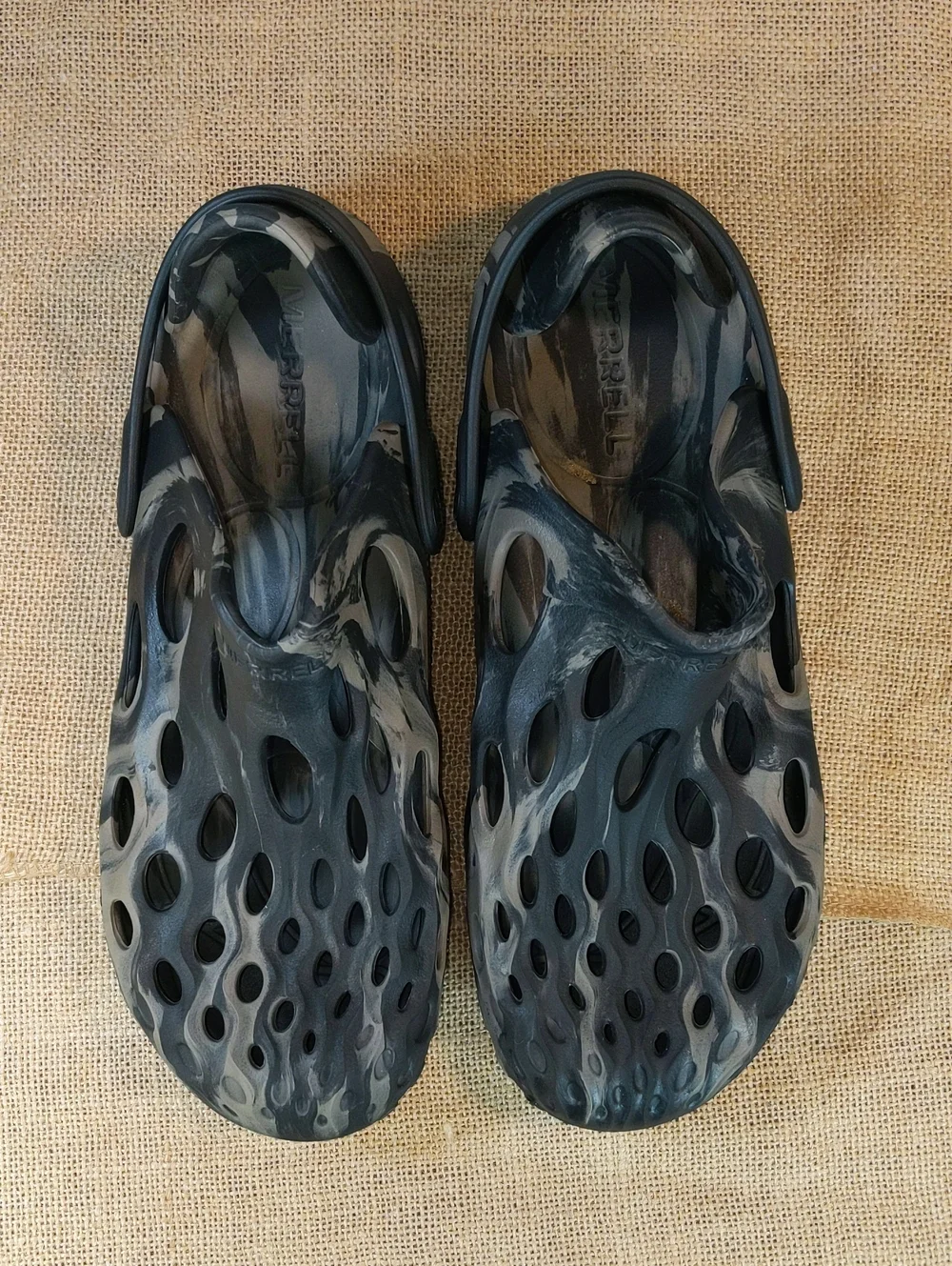 Merrell Hydro Moc Men's Sz 9M/10.5W, Black/Grey, Excellent Condition, No Box